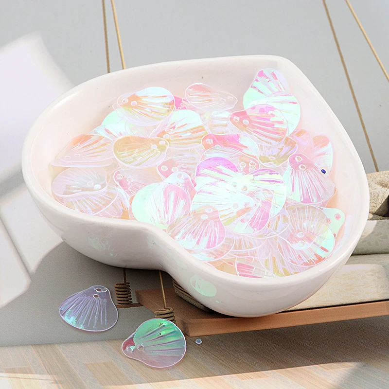 ISequins 200 шт 13 мм Sea Shell Форма пайетками DIY Швейные Украшение изделий Свадебный корабль, Для женщин ткань аксессуары (art.: 78ba9c5d9) - 78ba9c5d9