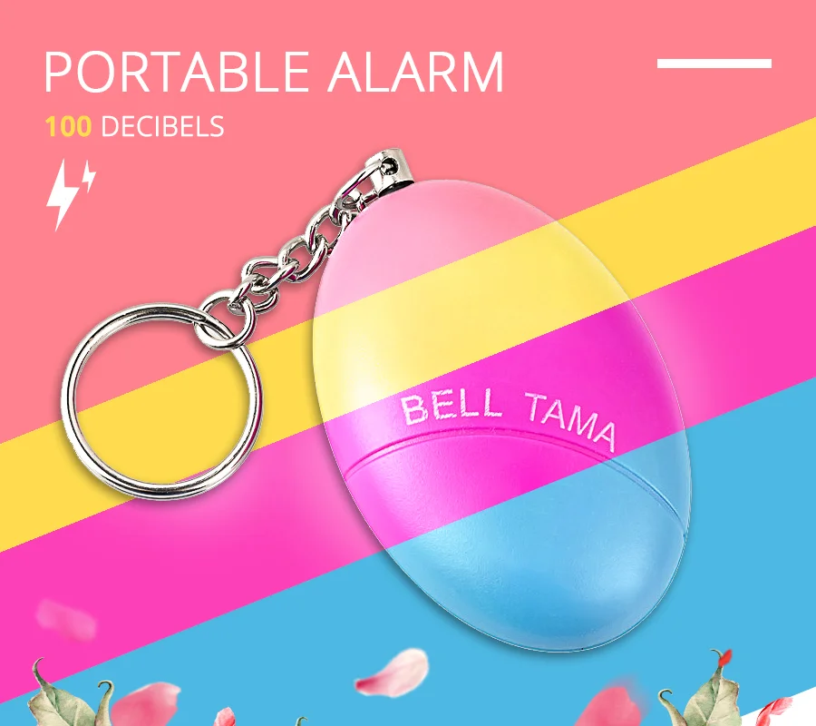 

Self Defense Alarm 100dB Egg Shape Girl Women Security Protect Alert Personal Safety Scream Loud Keychain Emergency Alarm