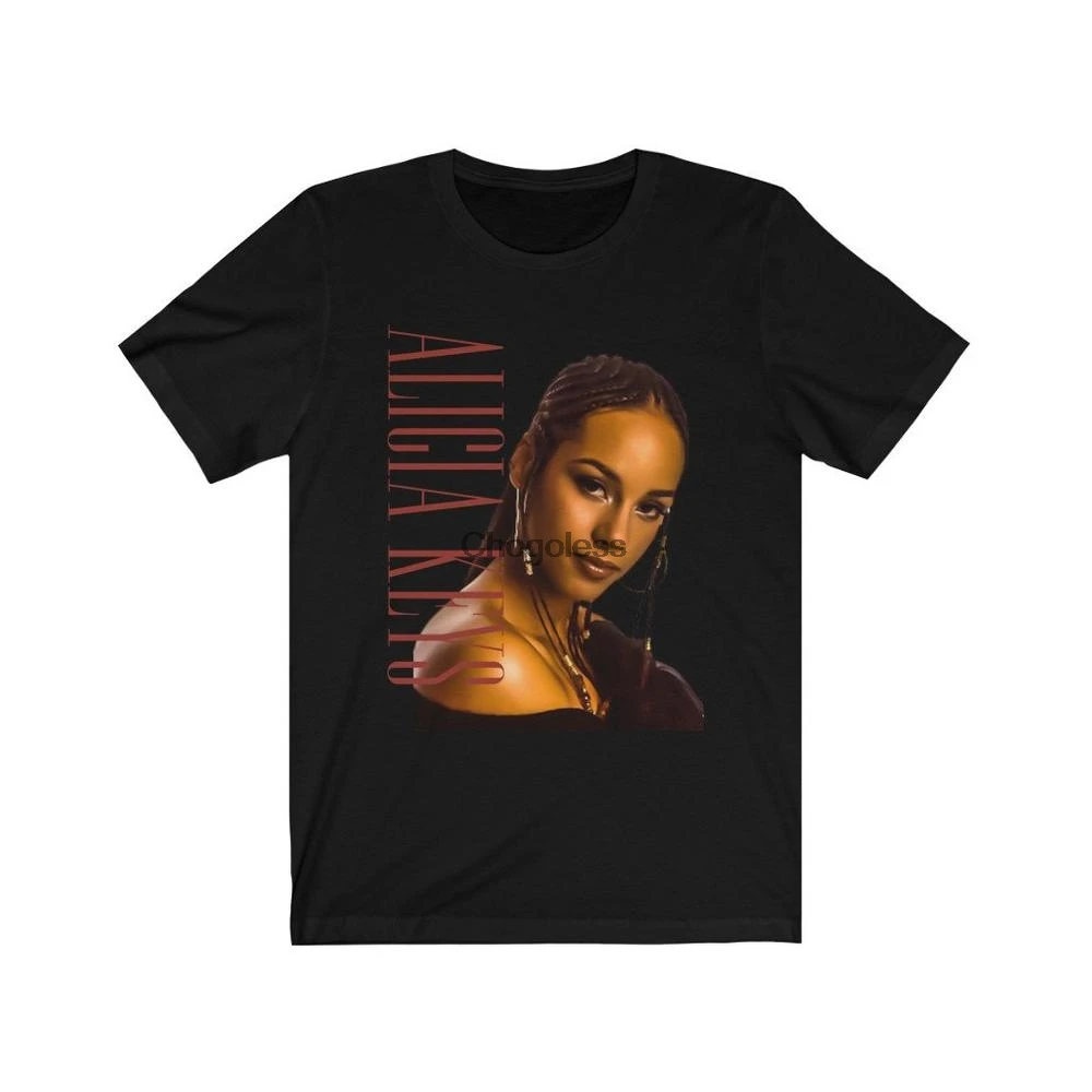 Футболка унисекс Alicia Keys с коротким рукавом графическая футболка R &amp B Singer 90's Music