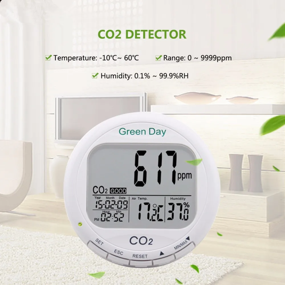 AZ7788 монитор качества воздуха в помещении CO2 детектор тестер метр детектор газа термометр гигрометр humity CO2 монитор Анализатор газа