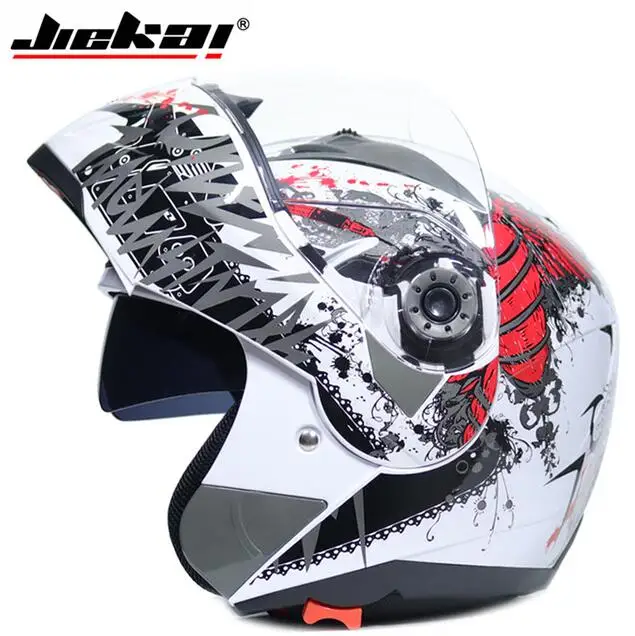 Nueva llegada наклейка кружок JIEKAI 105 флип КАСКО мотоциклетный мотоцикл caslista casco de carreras de motocross M L XL XXL - Цвет: 1