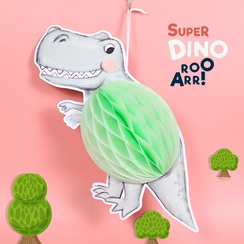 Мультфильм Динозавр Цветочные шары из бумаги ПМ бумага сотовые бумажные