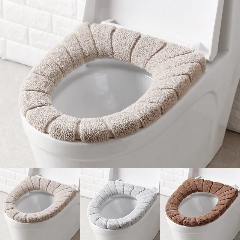 

Universal Soft Heated Washable Toilet Seat Mat Set For Home Decor Closestool Mat Seat Case Warmer Toilet Lid Cover Accessories