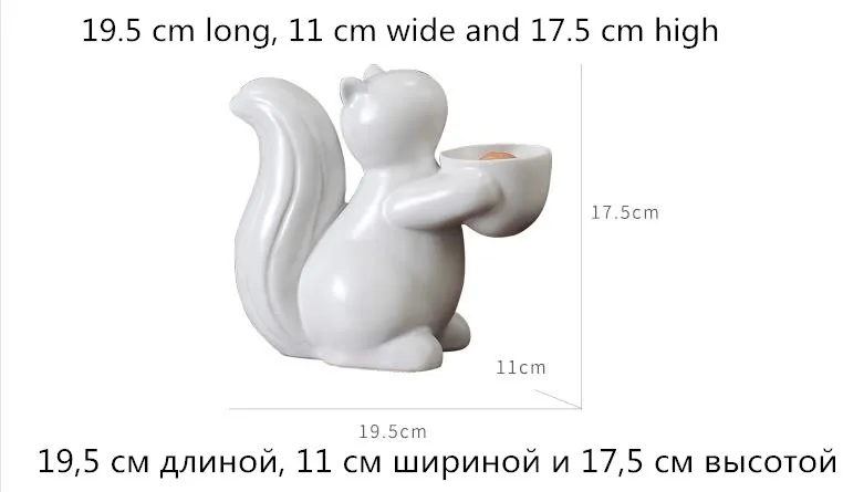

CERAMIC SQUIRREL CRAFTS, NORDIC HOME DECORATIONS, CREATIVE CUTE LITTLE ORNAMENTS