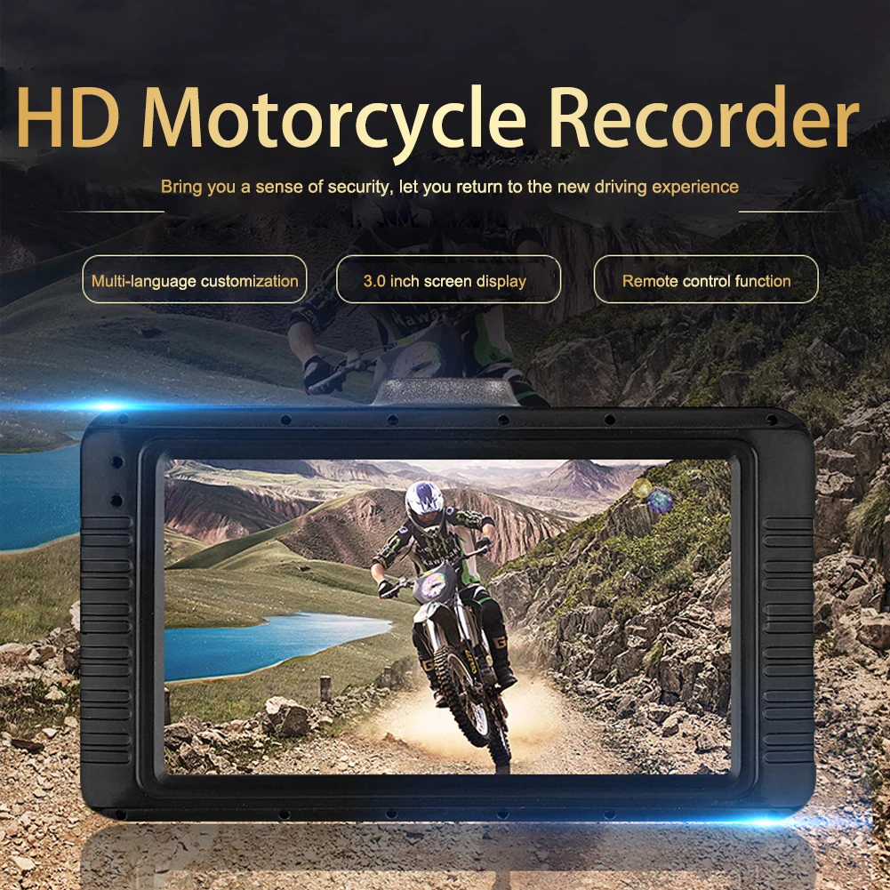 1080P HD 3.0&quot Motorcycle Camera Driving Recorder Motorbike Dual Lens Front Rear Night Vision Dashcam |