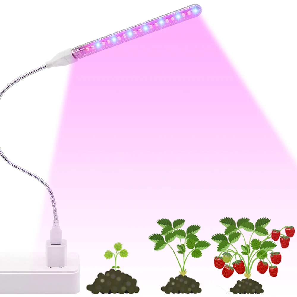 5W LED Grow Lamp Full Spectrum Red & Blue Light Indoor USB Phytolamp For Plants Flowers Seedling UV | Лампы и освещение
