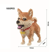 hot creative city classical funny lovely pets animal mini micro diamond building block dog maker model brick toys for child gift