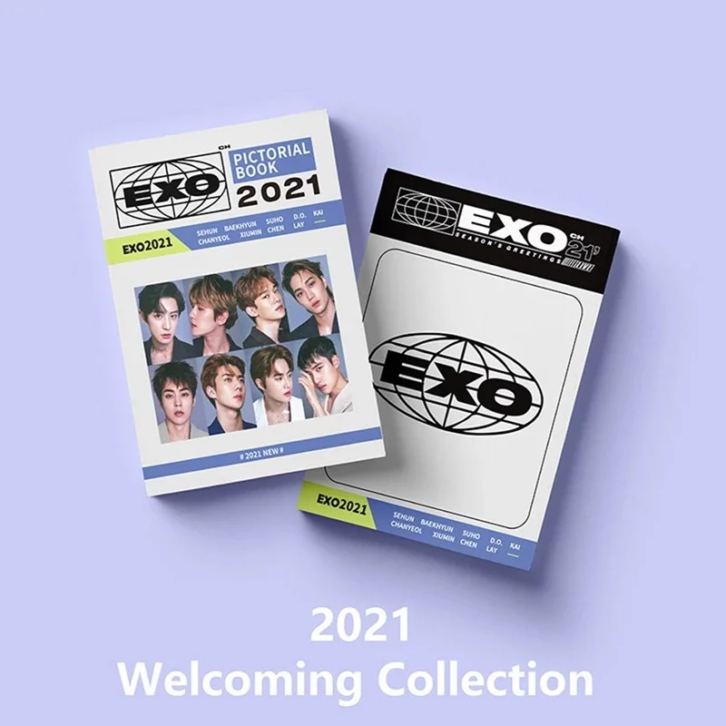 Exo подарок 2021 фотоальбом карта плакат Hd книга K-POP веера ядовитый Группа корейских