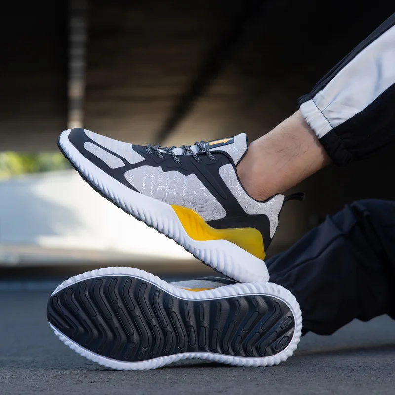 Новинка 2019 светоотражающая зимняя спортивная обувь для мужчин дышащие бархатные