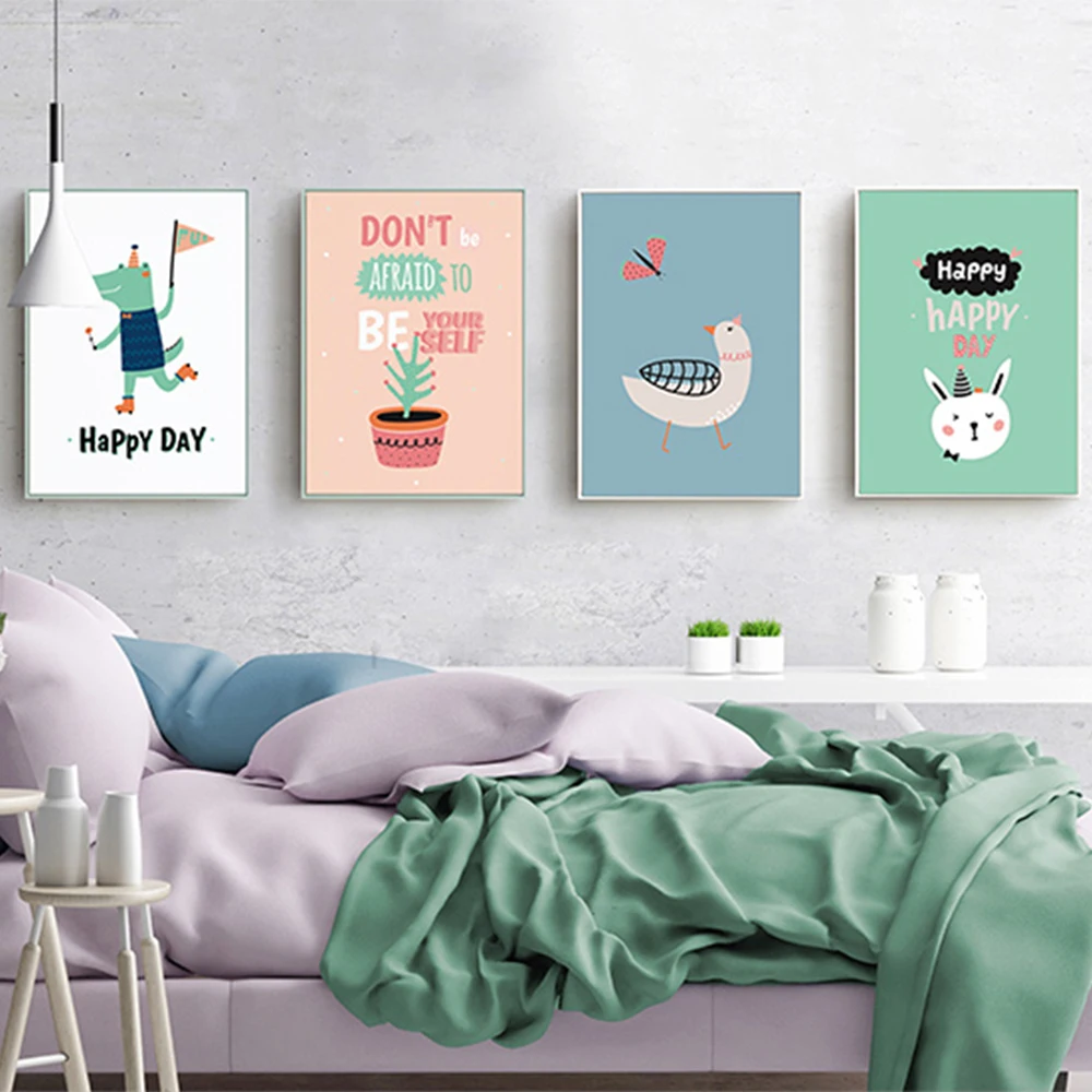 Кактус Подсолнух скандинавские картины плакаты и принты настенная Картина на