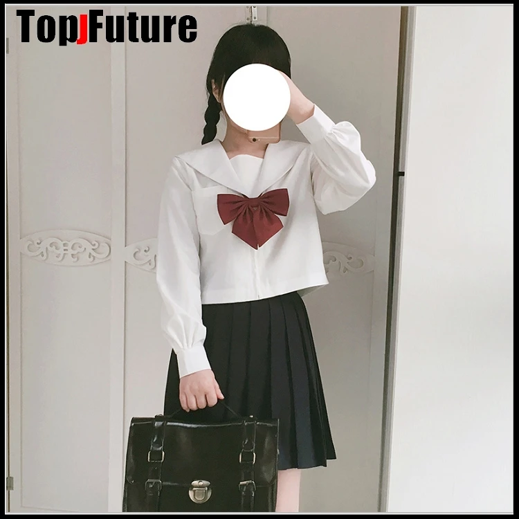 Японская Студенческая униформа летний костюм ортодоксальный моряка