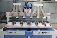 Customized tennis paddle drilling machine mini multi spindles carbon beach tennis rackets cnc router AKM5030-6H
