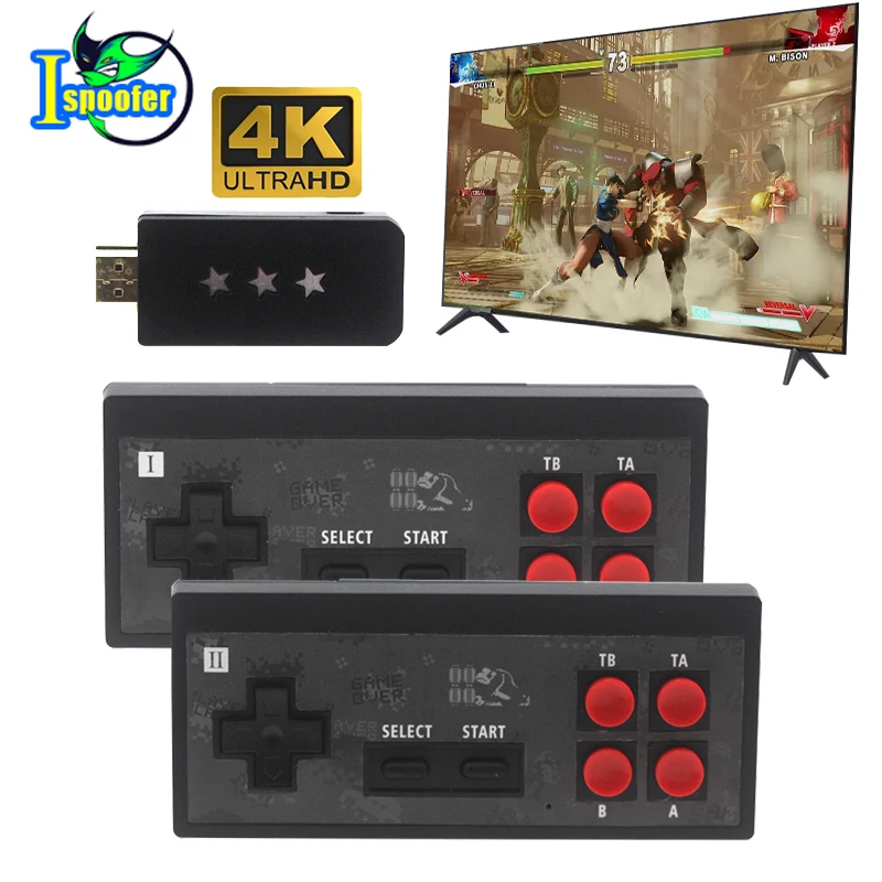 

USB Беспроводная портативная ТВ Видео игровая консоль Встроенная 600 Классическая игра 8 бит мини видеоконсоль поддержка DMI-совместимый выход ...