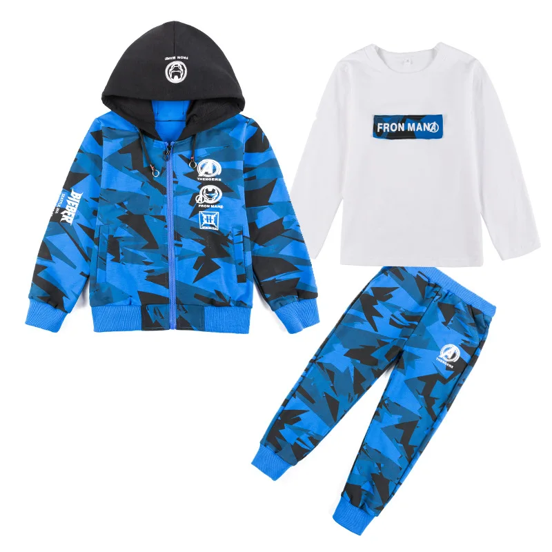 Одежда для мальчиков осенний комплект камуфляжный хлопок 100% г. новые спортивные