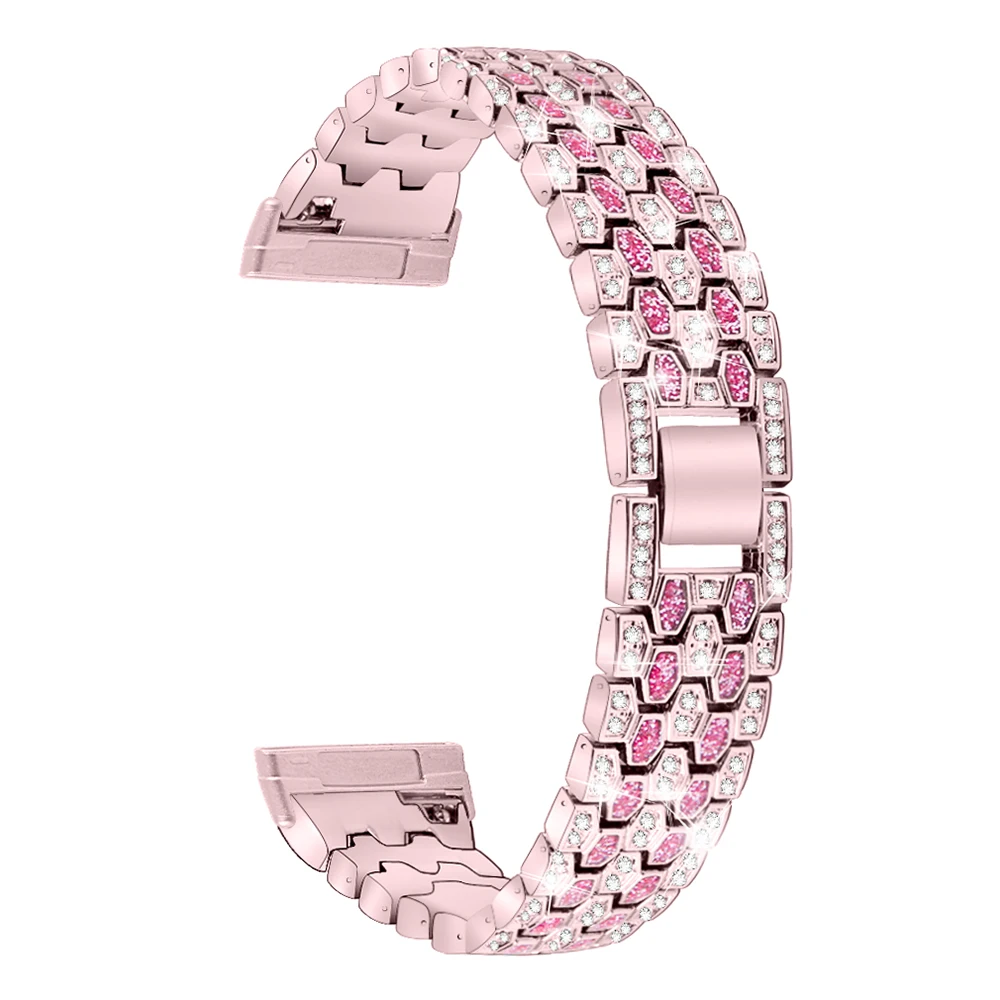 

Изысканный Бриллиантовый Браслет для Fitbit Sense 2 1 Versa 4 3, ремешок для часов, женский ремешок для девушек, регулируемый металлический ремешок для наручных часов, аксессуары