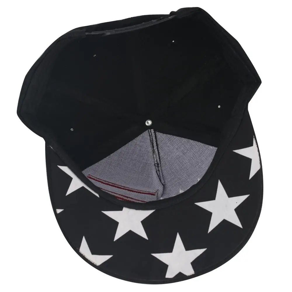Мужские Бейсбольные кепки Snapback с пятью звездами Полосатая Вышивка плоские