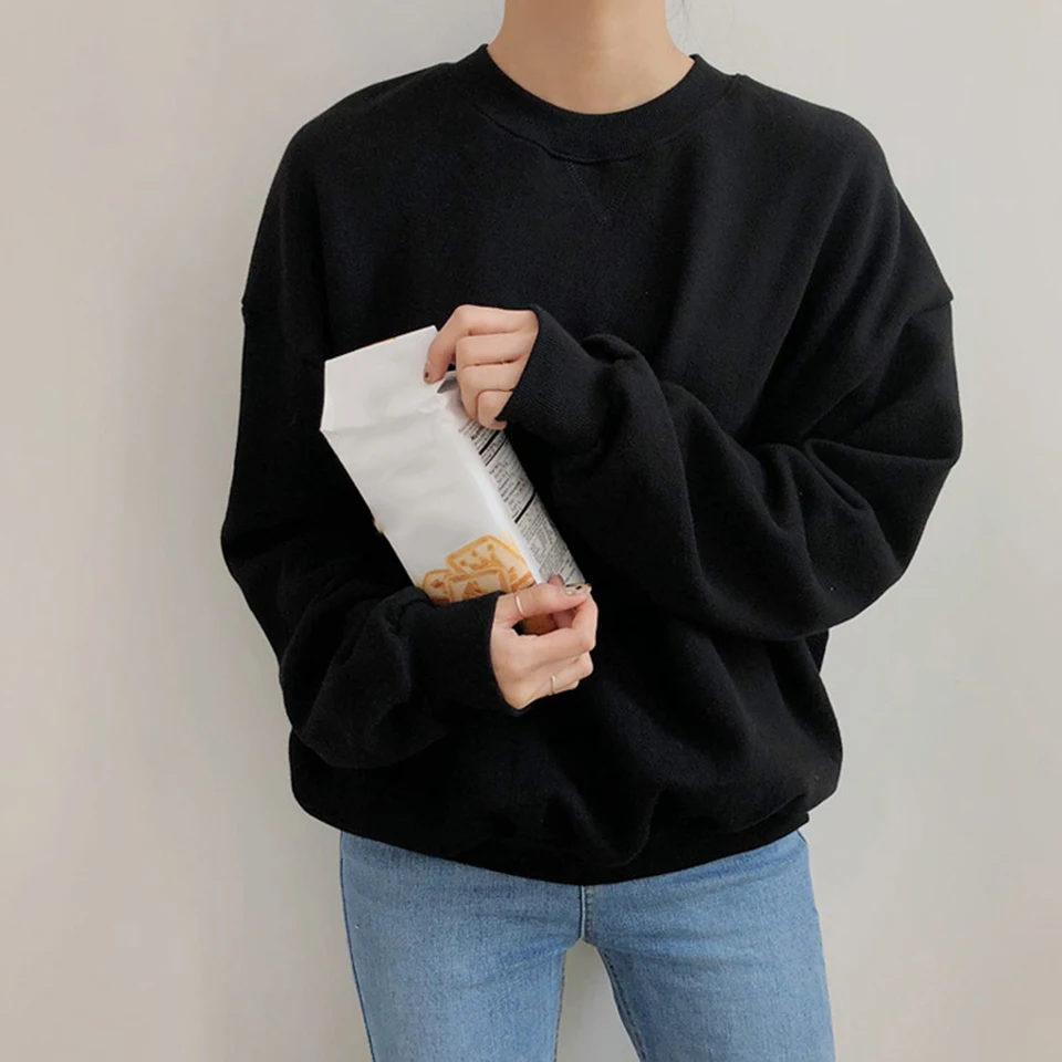 Модные брендовые женские толстовки с круглым вырезом сезон весна осень