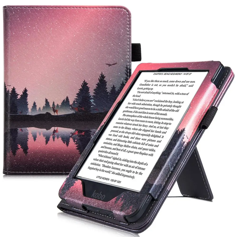 Чехол подставка AROITA для Kobo Clear HD умный защитный чехол из искусственной кожи с