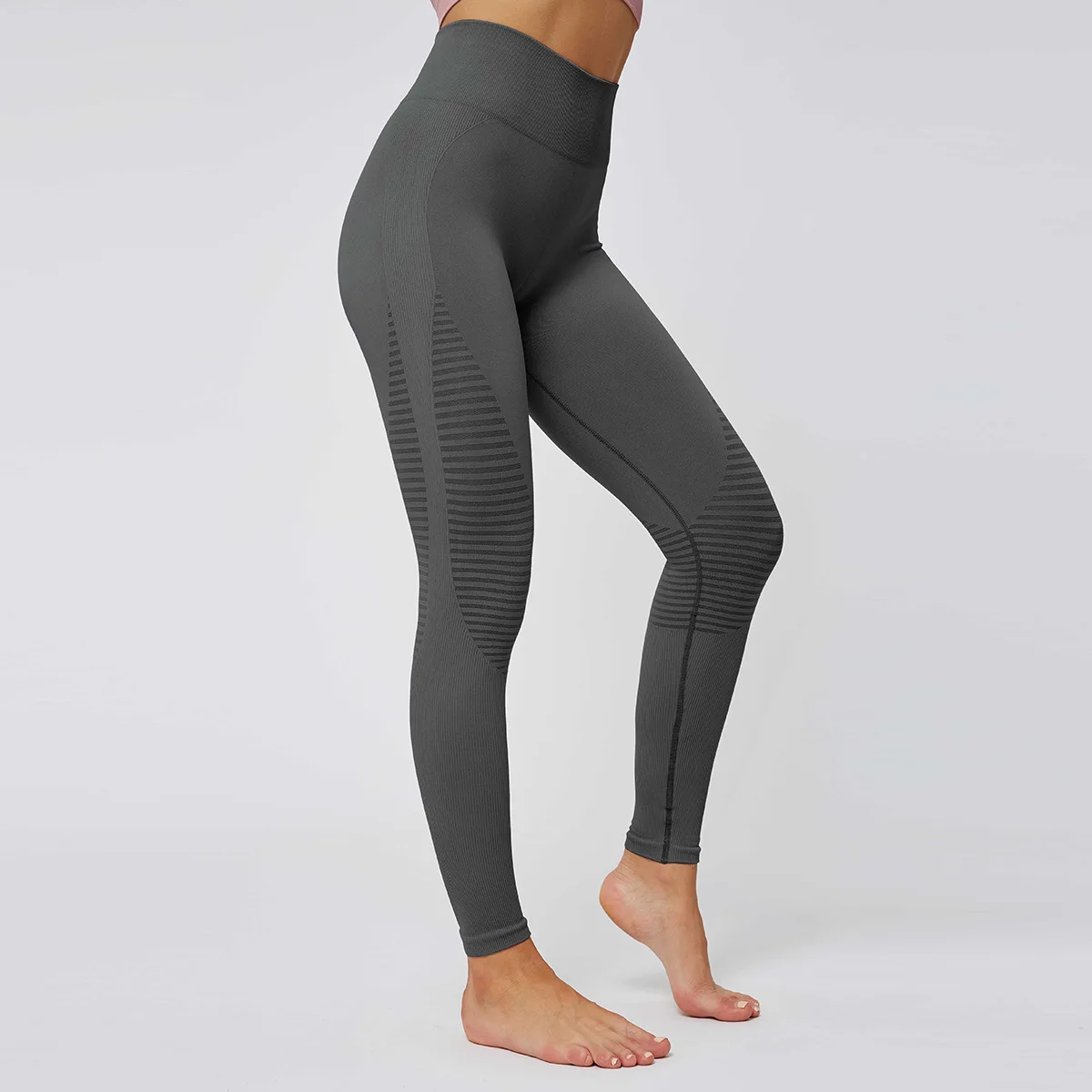 

New Leggings 2021 Seamless Yoga Pants Women's High Waist Hip Tights Sports Running Stretch Breathable Quick-Drying Fitness Pants