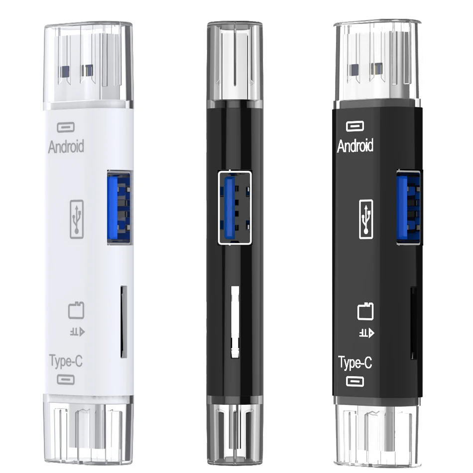 USB кардридер высокоскоростной SD TF Micro Type C адаптер флэш-памяти OTG для телефона