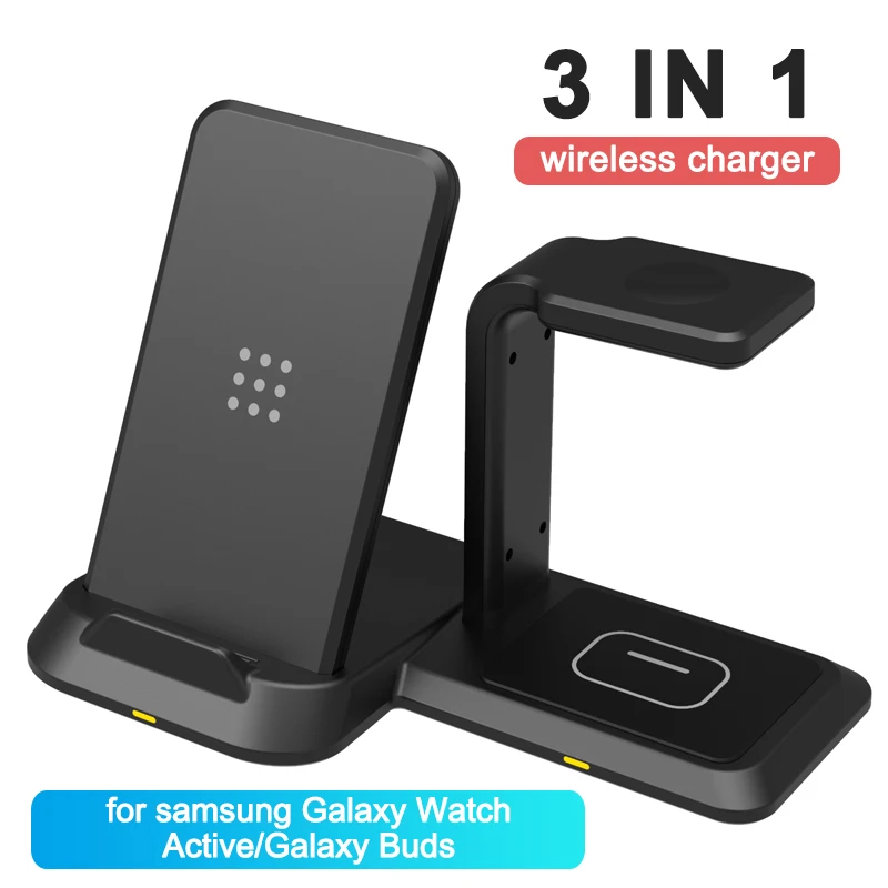 Беспроводное зарядное устройство 3 в 1 Qi для Samsung S10 Plus S9 S8 беспроводное док станция