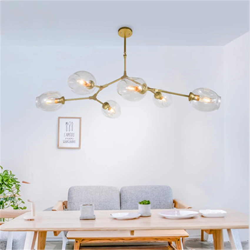 

Modern Chandelier LED Pendant Lamp Light Molecular Magic Bean Branch Italian Hang Lamp Dining Room Kitchen Avize Lustre Lighting
