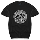 Бесплатная доставка, новое поступление, летние футболки с изображением арктических обезьян, рок, музыкальной группы, Мужская футболка из 100% хлопка с рисунком
