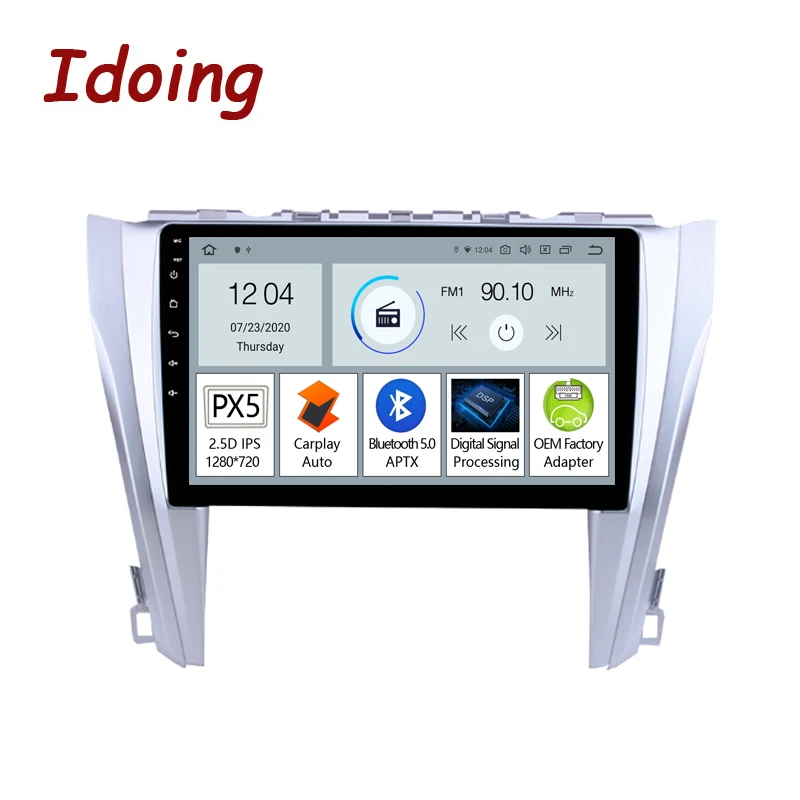 Автомагнитола Idoing 10 2 дюйма на Android видеоплеер для Toyota Camry 7 XV 50 55 2014 2017 навигация GPS