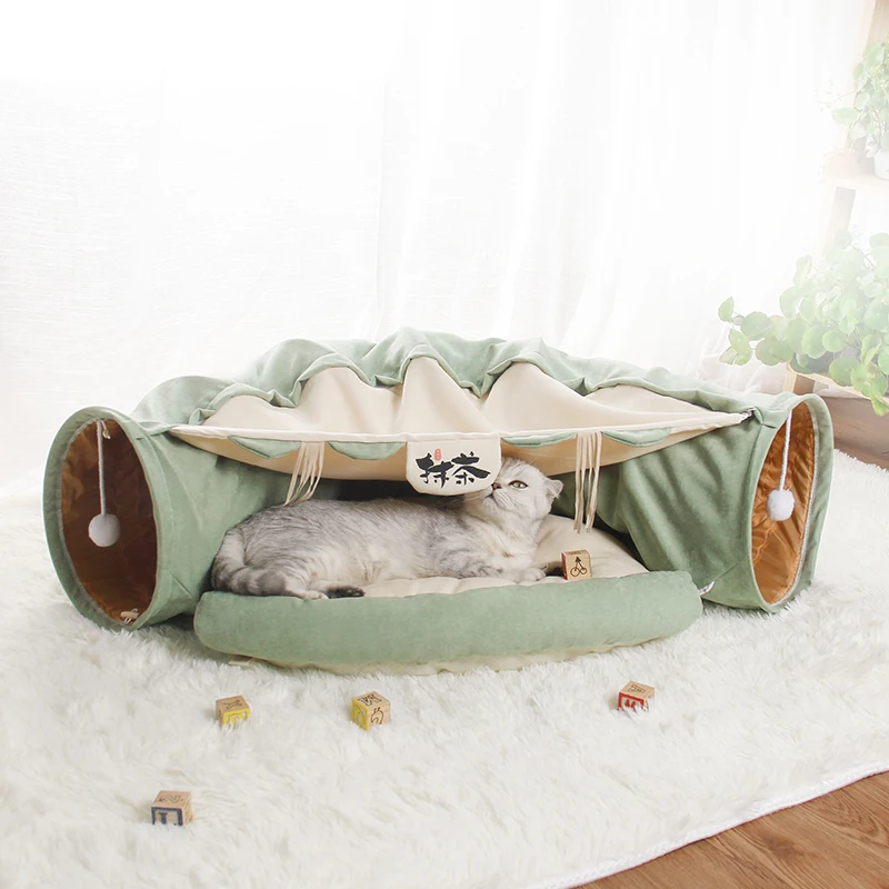 Cama de t&uacute;nel para mascotas, juguete interactivo, venta directa de f&aacute;brica, venta al por mayor-0