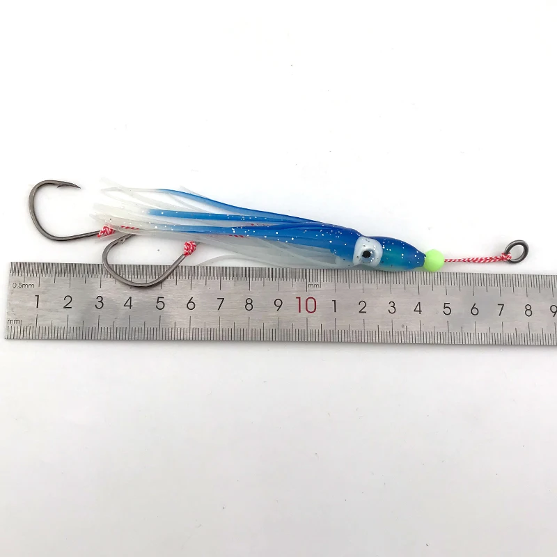 Inchiku Rubber Jig Fishing Lure Weights 40-80g Metal Isca Artificial Glow In The Dark Bait Squid Hook Bass Pesca Accesorios Mar