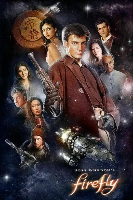 Классическая ТВ-серия Firefly Шелковый постер с художественным принтом домашний