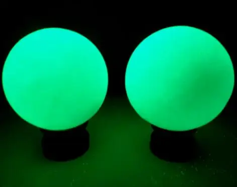 60 мм натуральный камень кварц кристалл светящийся в зеленом кальците темноте для