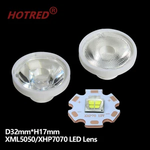 Cree XML XHP50 5050 XHP70 XHP-70 XHP70.2 MK-R MKR MC-E MCE 7070 Led Lens 5 Degree 25 Degree Optical Grade PMMA Led Lens 32mm