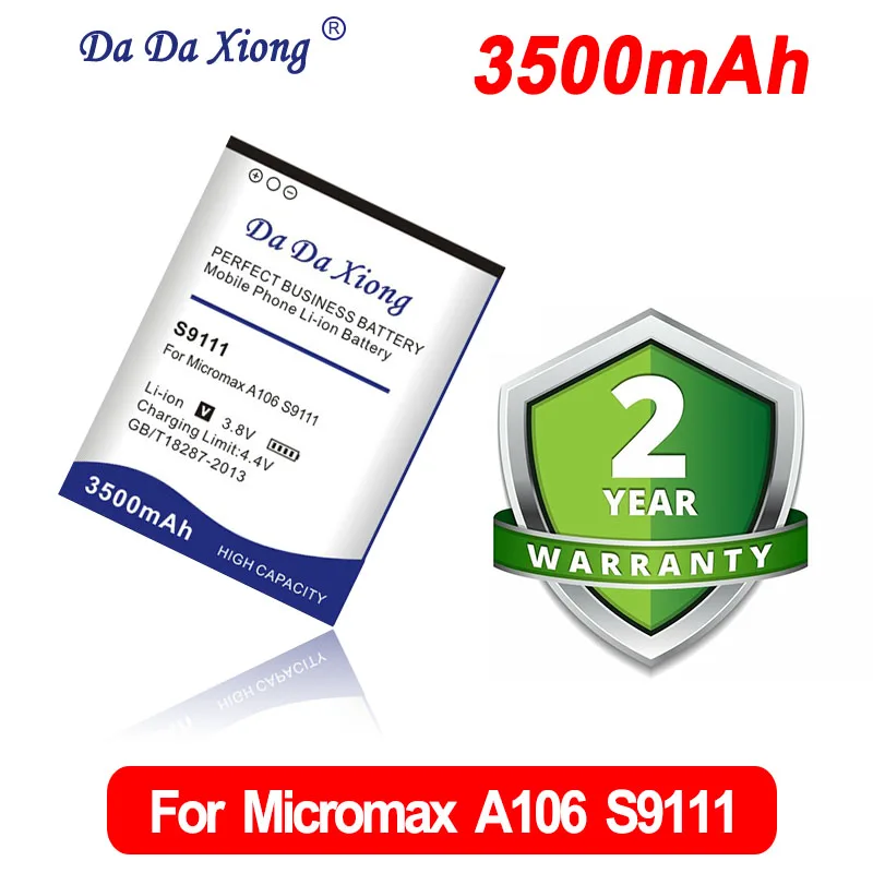 

DaDaXiong 3500mAh For Micromax A106 S9111 Cell Phone Battery