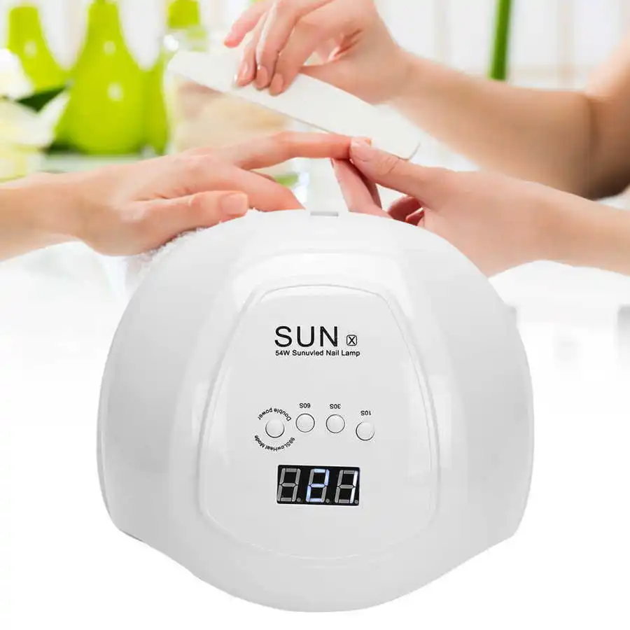 Лампы для ногтей 54 Вт Светодиодный УФ гель сушилка лампа умная машина