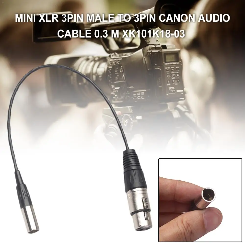 Мини XLR папа мама Canon аудио кабель 0 3 м для различных камер s Blackmagic Pocket cinema 4k