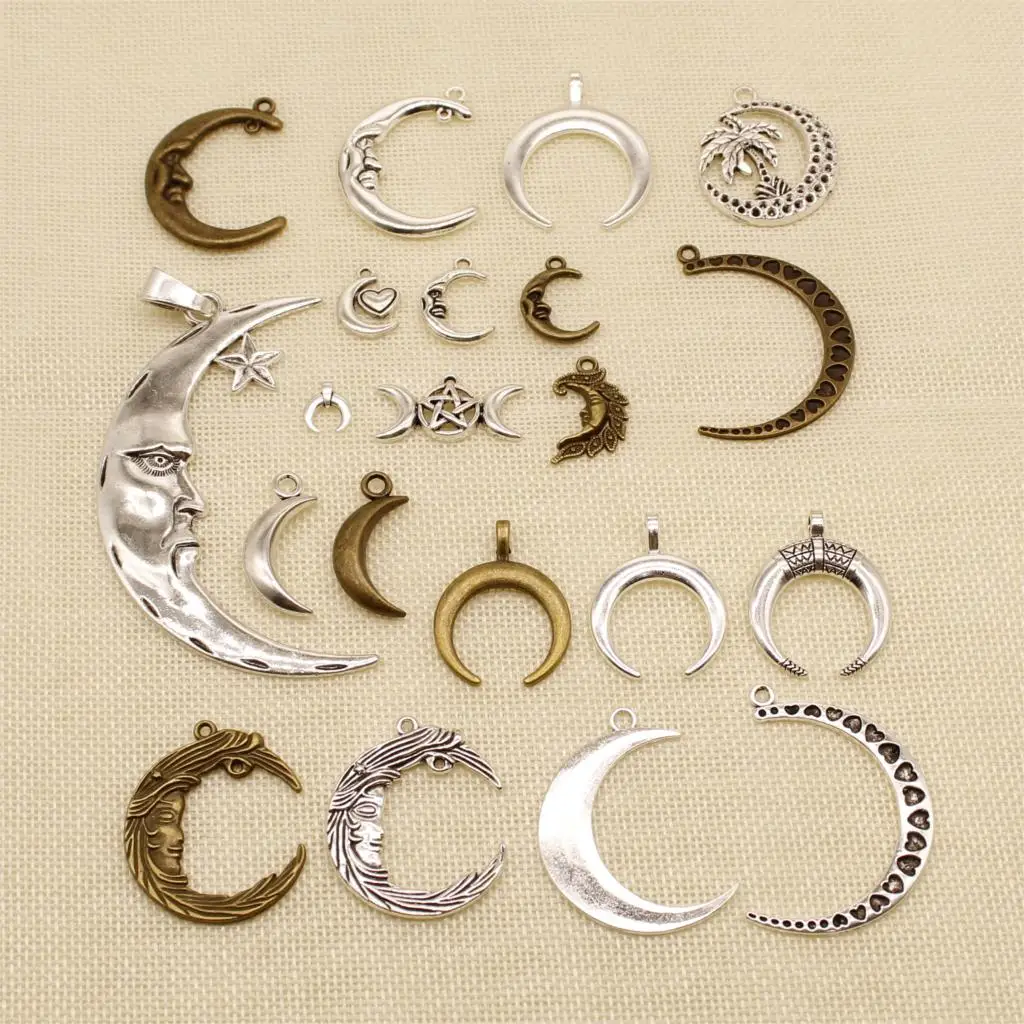 1 шт. металлические подвески или браслеты Подвески Луна Любовь лицо звезды HJ216 |