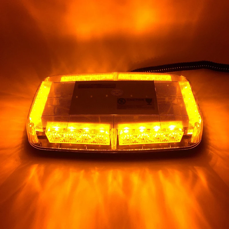 

12V LED Short Long Row Roof Strobe Police Flashing Truck Warning Light Emergency Traffic Magnetic Ceiling Fog Alarm Lamp for Car