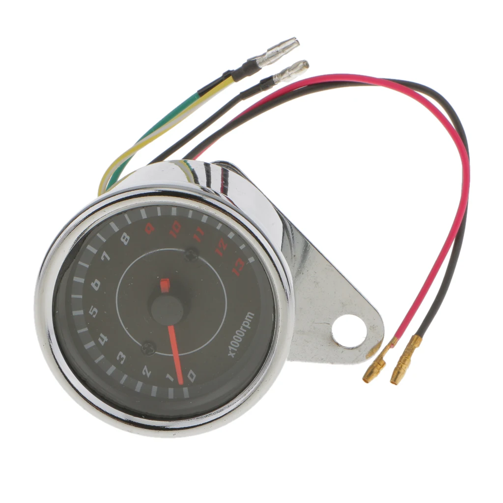 Универсальный мотоциклетный Тахометр RPM 13000 Rev счетчик DC 12V|Измеритель