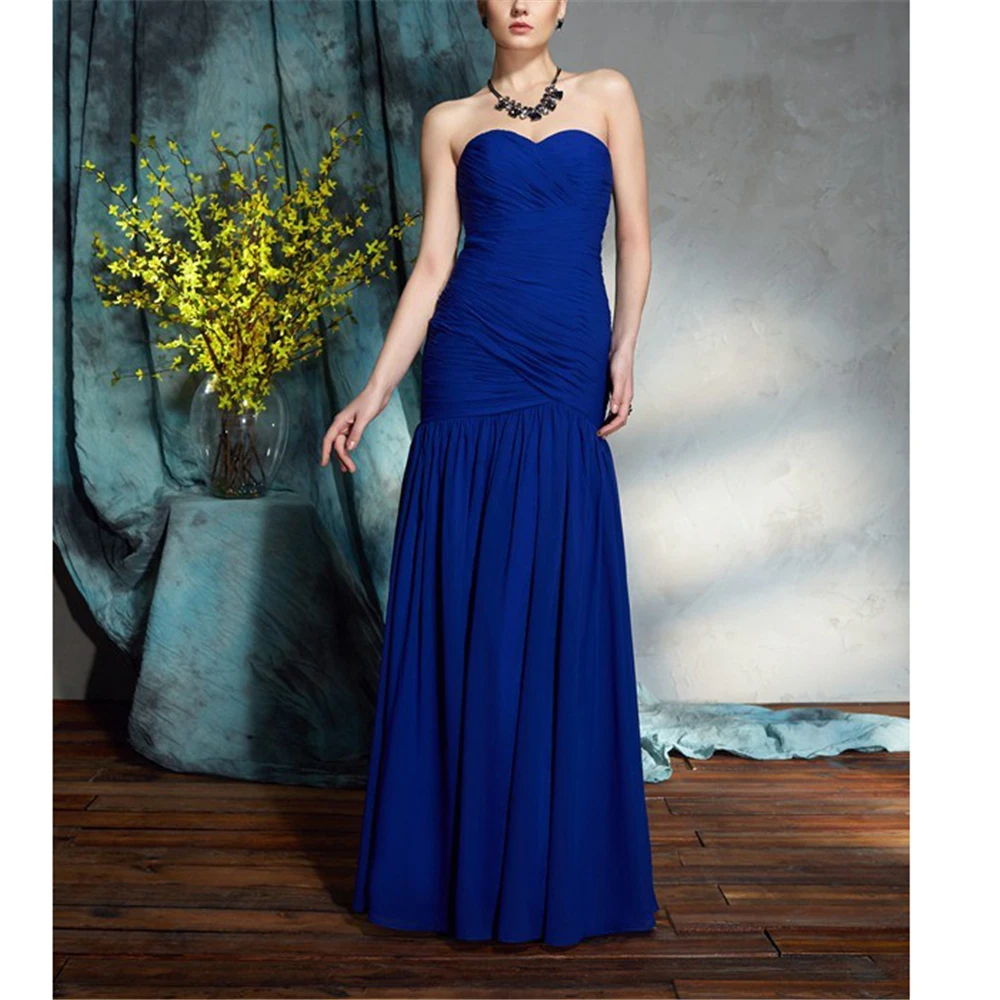 

Blue Chiffon Women's Wedding Dresses Sheath Appliques Beading Ruffles Vintages Vestido De Madrinha Mother Dresses With Jacket