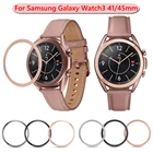 Новинка, металлический корпус со стальным кольцом для Samsung Galaxy Watch 3 45 мм 41 мм, ремешок, клейкий корпус, аксессуары для умных часов Galaxy Watch 3
