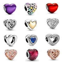 925 silver jewelry ladies bracelets for making jewelry heart shaped beads amulet bracelets crafts beaded bracelets jewelry