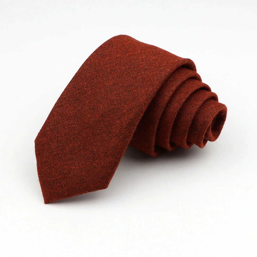 Галстук мужской из хлопка и шерсти однотонный | Аксессуары для одежды