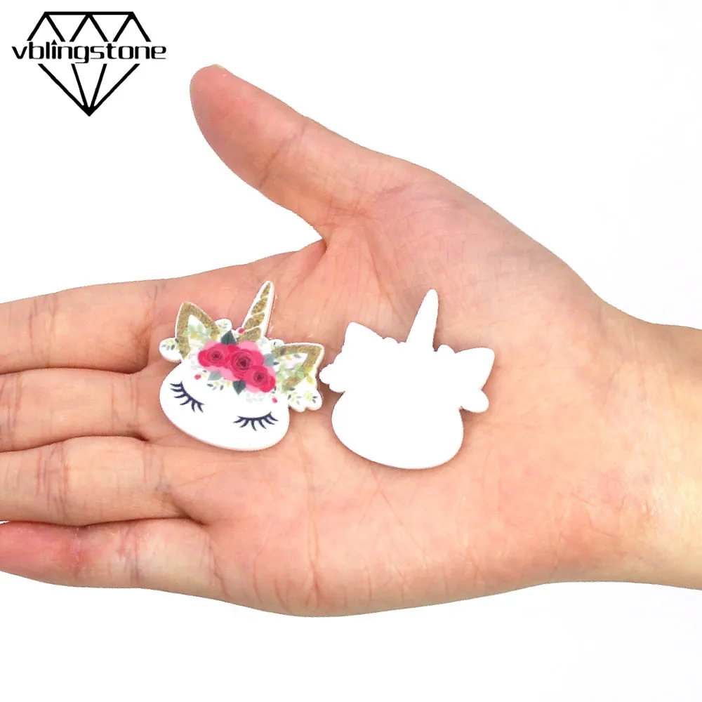 10 шт./лот кабошоны для головы лошади из полимера луков мультяшных коней плоские