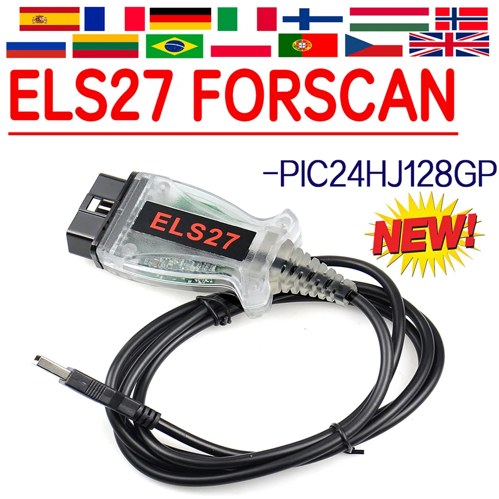 2021 новейший сканер V2.3.8 ELS27 Forscan PIC24HJ128GP + FTDI для диагностического кабеля Ford ELS 27 V3