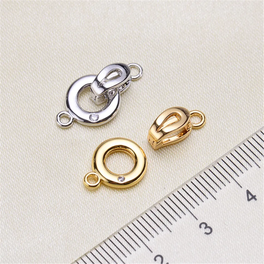 

Copper Rose Clasps Buckle of Beads Chain Connector Plating Clasp Jewelry Making DIY Bracelets Accessories