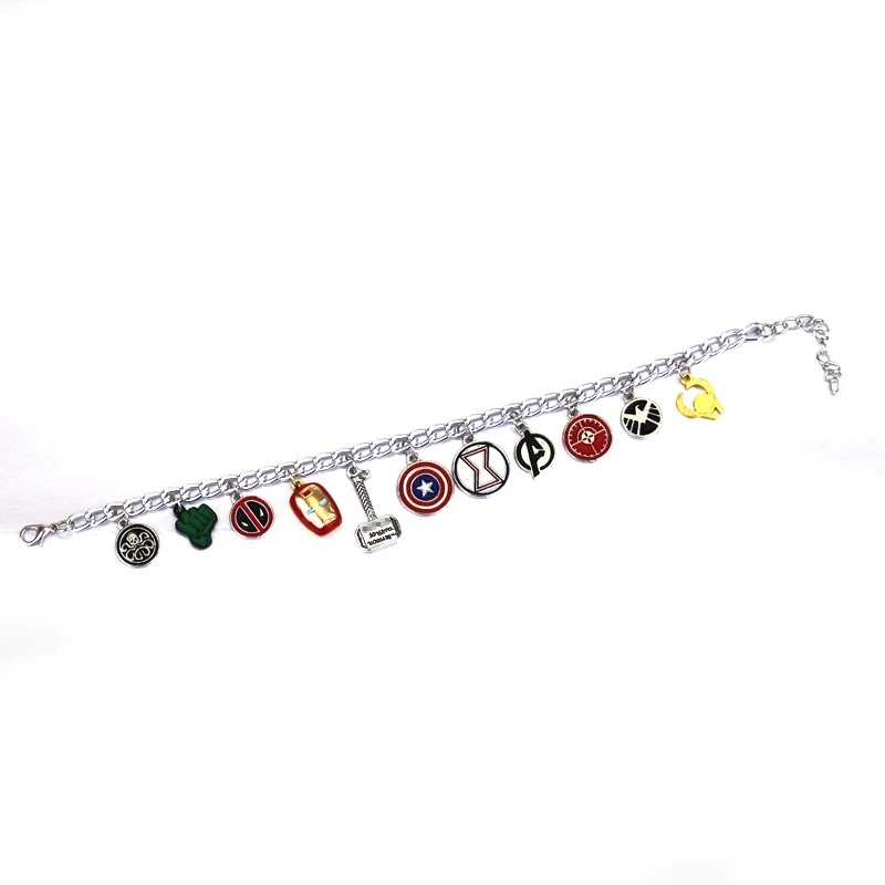 

Movie The Avenger Bracelets for Women Hammer Shield Penant Zinc Alloy Bracelets for Boy Girl Gift