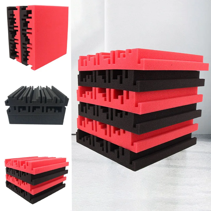 

Acoustic Foam Board Soundproof Sound-absorb Cotton Drum Room Recording Studio Piano KTV Tile Wedge Sound Proofing Wall Panels