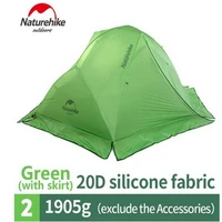 naturehike 2 person ultralight tent upgraded star river camping tent 20d silicone with snow skirt tent with free mat