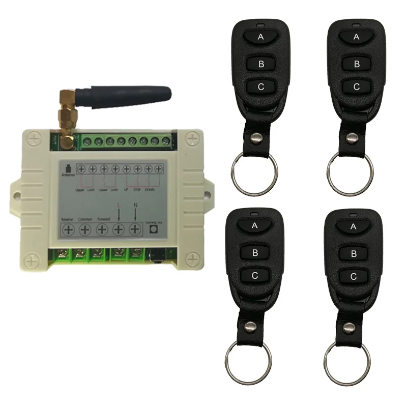 Wireless RF Remote Control Light Switch 10A Relay Output Radio AC 220V 2CH Channel 2CH Receiver Module + 3 Button Transmitter